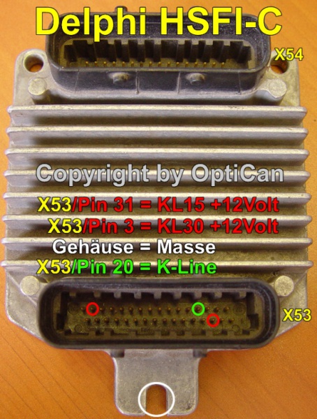 Delphi HSFI C (Holden) pinout diagram 1